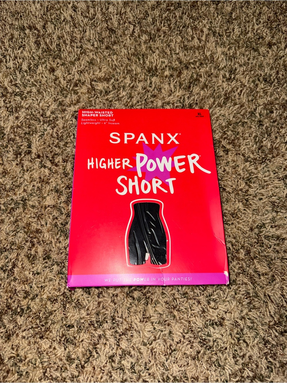 NEW SPANX Very Black Higher POWER SHORT SHAPER SHORT SIZE XL 6”